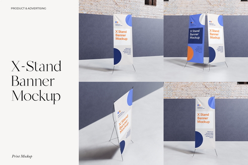 X-Stand Banner Mockup