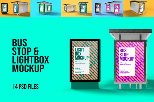 Lightbox & Bus Stop Mockup