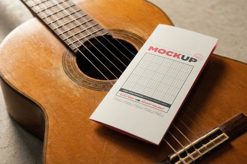 Flyer Poster Mockups Guitar Music Scene