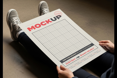 Student Teenager Page Poster Mockups