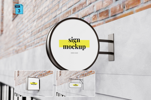 Signage Mockup on Urban