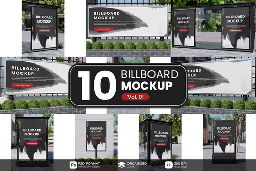 Outdoor billboard mockup