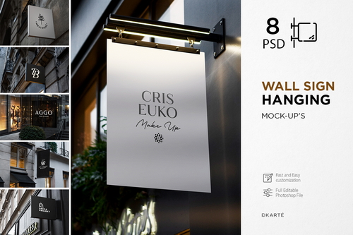 Wall Sign Hanging Mock-Up