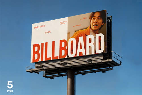 Outdoor Street Billboard Mockup