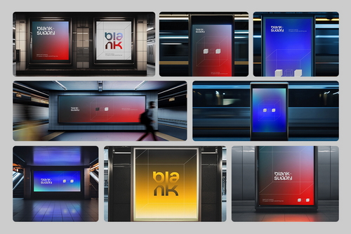 10 Subway Screen Mockup Bundle [B3]