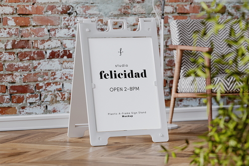 A-Frame Sign Stand Mockup