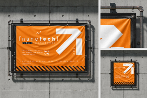 Outdoor Banner Frame Mockup
