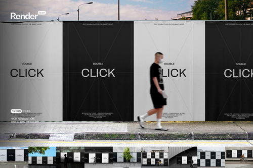 Advertising Posters Mockup Set