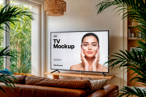 TV Mockup Scenes – (5 PSD Files)