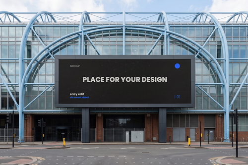 Stadium Big Sign Screen Mockups