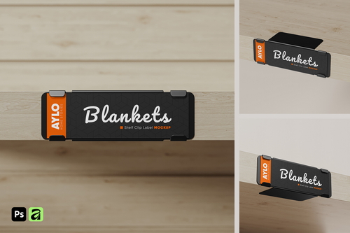 Shelf Clip Label Mockup