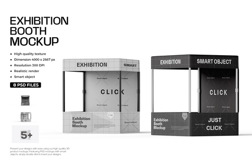 Exhibition Display Booth Mockup