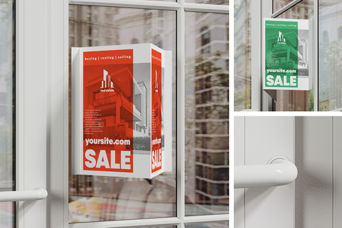 Advertising Window Sign Mockup