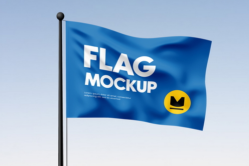 Flag PSD Mockup