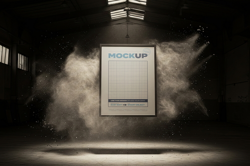 Floating Poster Mockups with Dust