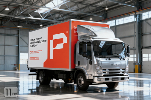 Box Truck Branding Mockup