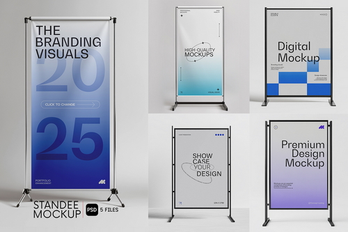 Street Side Poster Stand Mockup