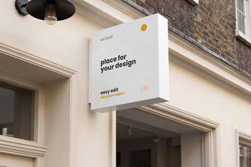Signs Outside Storefront Mockups Collection