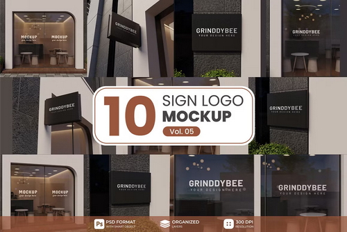 Sign & storefront logo mockup