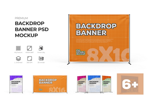 Wall Press Backdrop Mockup