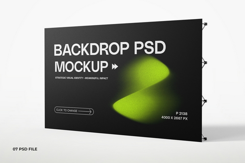 Foldable Backdrop Banner Mockup