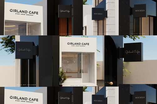 Sign logo mockup