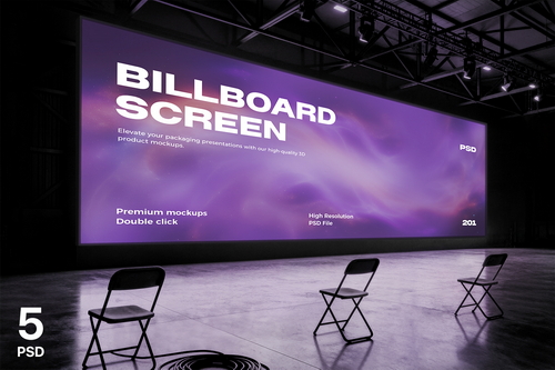Large Screen Mockup Set