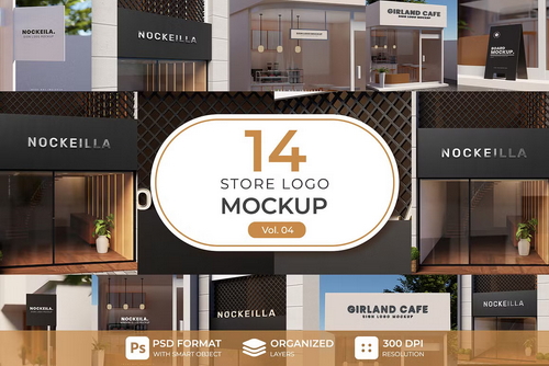Sign & storefront logo mockup