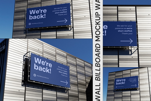 Wall Billboard Mockup
