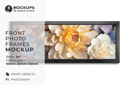 Front Photo Frame Mockup – Ratio 3×1
