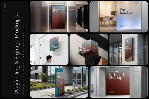 Wayfinding & Signage Branding Mockups / Mark Series