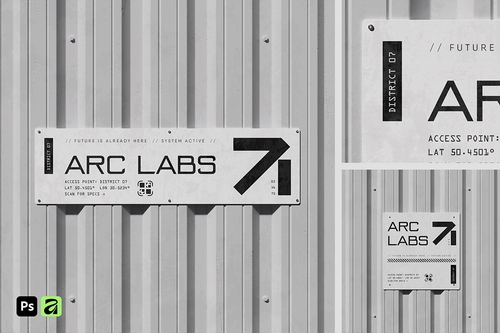 Metal Wall Plate Mockup