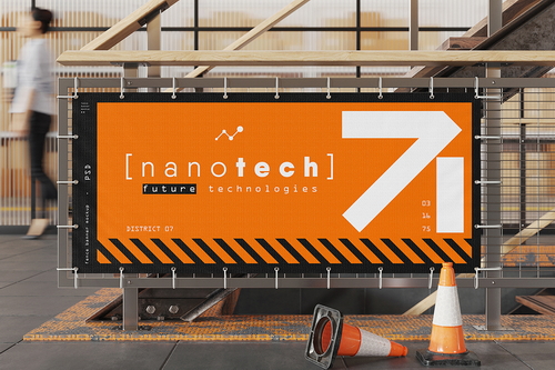 Advertising Fence Banner Mockup