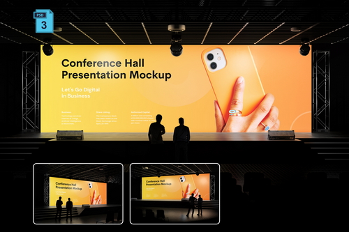 Conference Hall Presentation Mockup