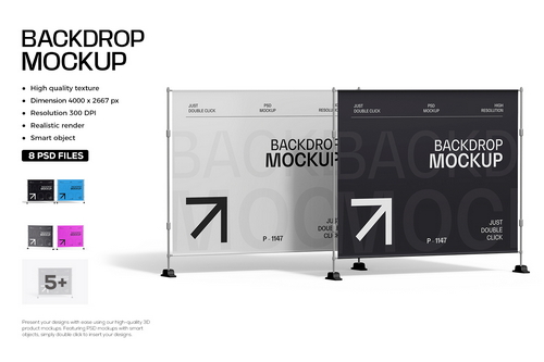 Corporate Event Backdrop Mockup