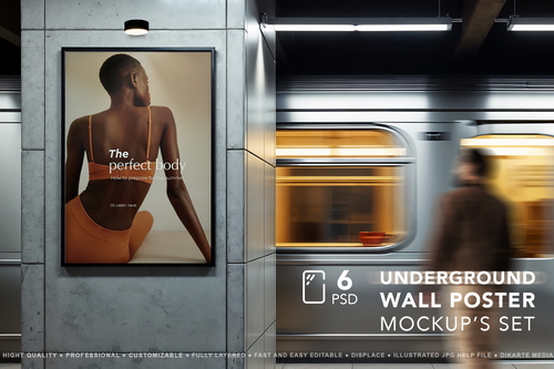 Underground Wall Poster Mockups