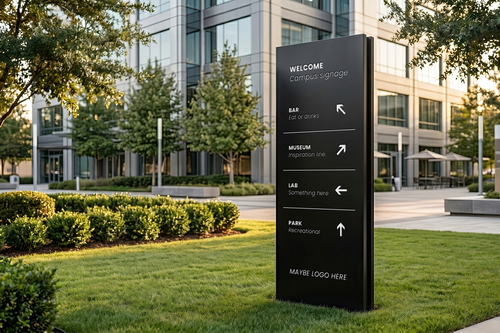Campus Signage Signs Totems Mockups