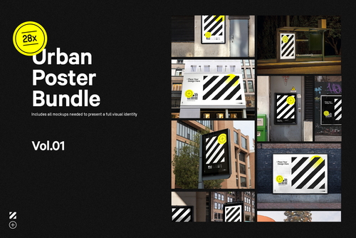 Urban Poster Mockup Bundle 01