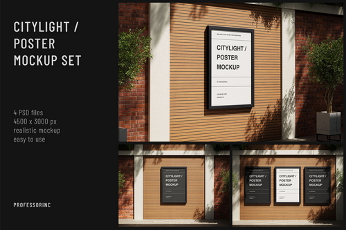 Poster / Citylight Mockup Set