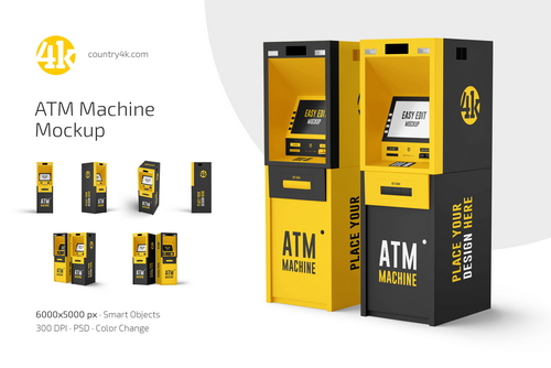 ATM Machine Mockup Set
