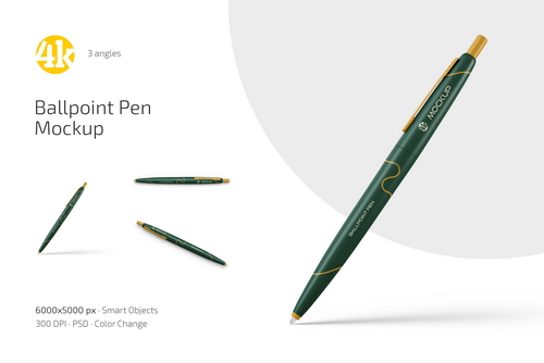 Ballpoint Pen Mockup Set