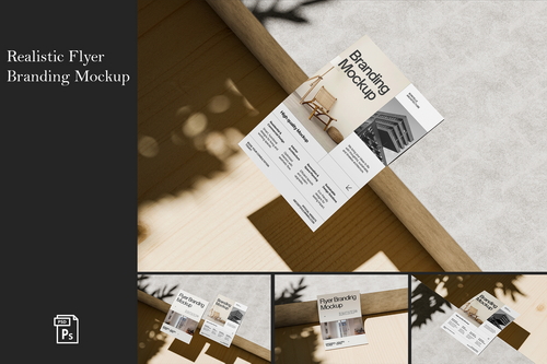 Realistic Flyer Branding Mockup