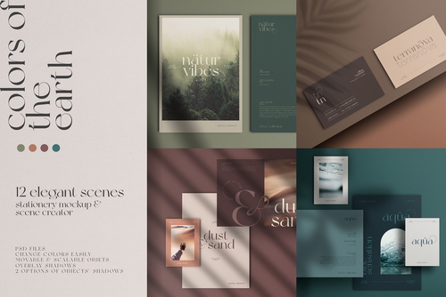 Colors of the Earth Stationery mockups