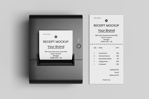 Receipt Mockup