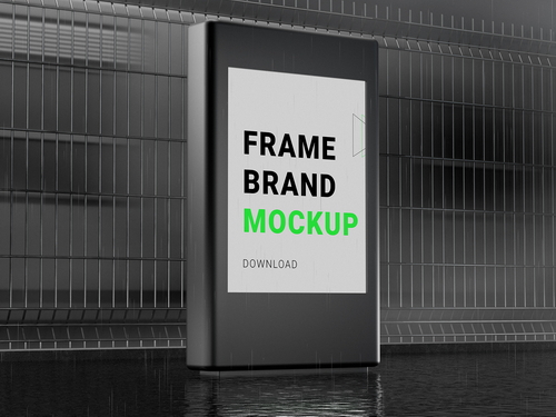 Rectangle Sign Mockup (3)