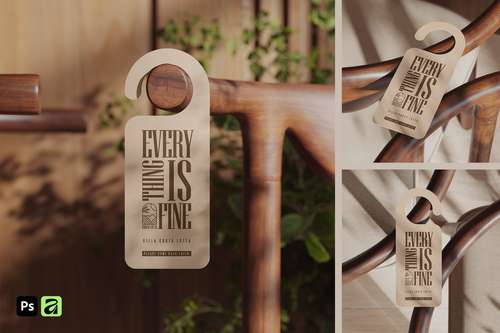 Door Sign Hanger Mockup