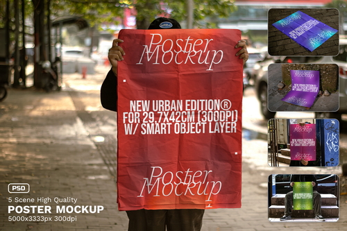 Poster Mockup / Urban Realistic Scene Series - VOL