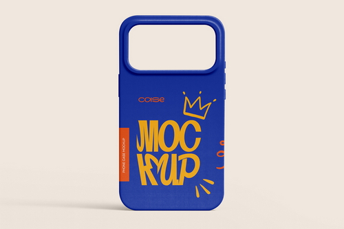 Minimal iPhone Case Mockups &ndash; Clean Studio Scene