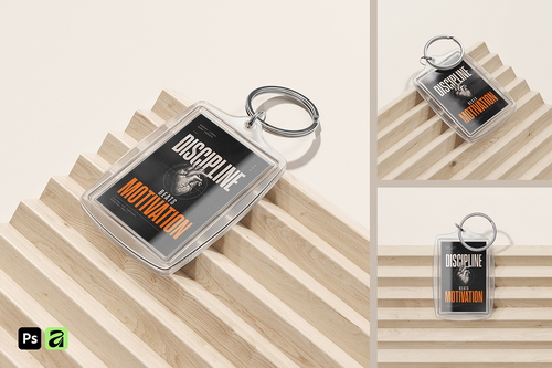 Acrylic Keychain Mockup