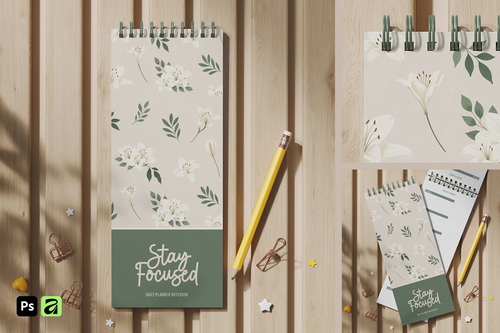 Daily Spiral Planner Mockup